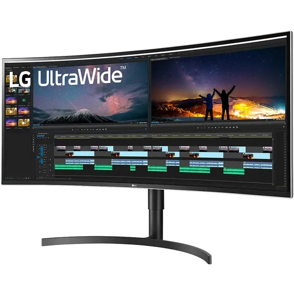 Monitor LED LG 38WN75C-B Curbat 37.5 inch IPS, 5 ms HDR Black