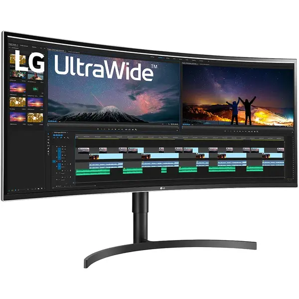 Monitor LED LG 38WN75C-B Curbat 37.5 inch IPS, 5 ms HDR Black