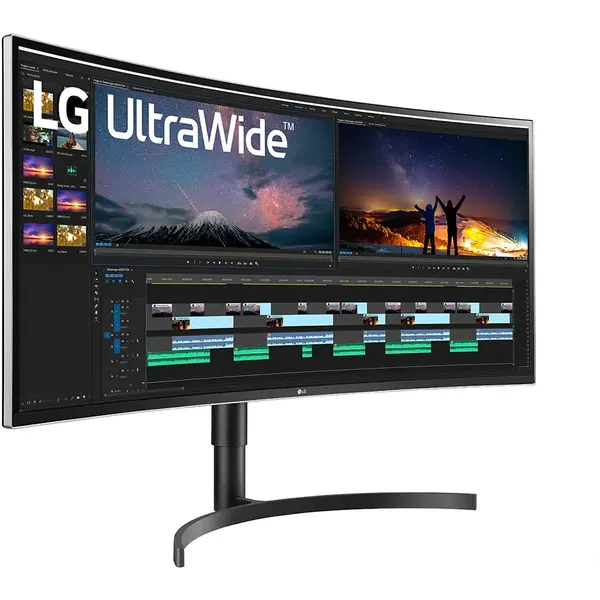 Monitor LED LG 38WN75C-B Curbat 37.5 inch IPS, 5 ms HDR Black
