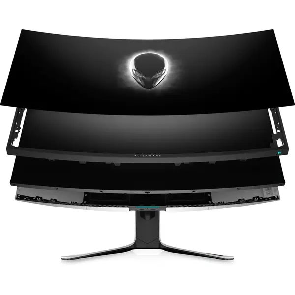 Monitor Gaming Dell Alienware AW3821DW 37.5 inch 1 ms Curbat HDR 144 Hz, Argintiu