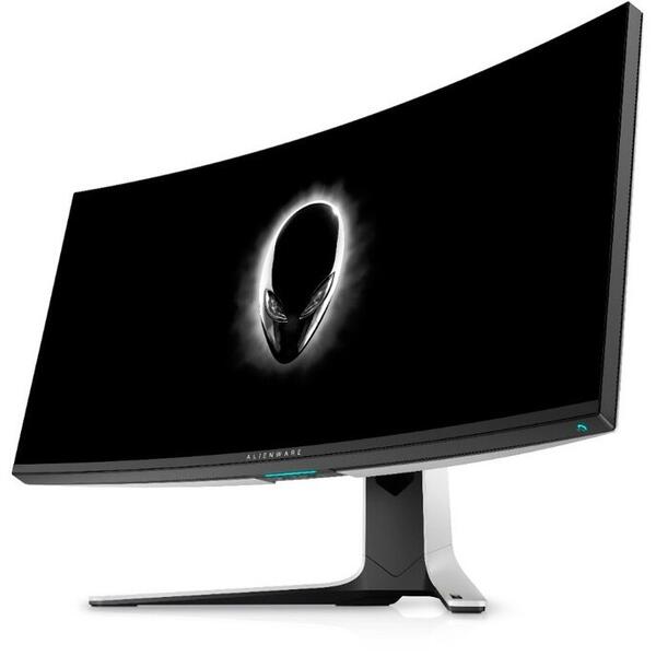 Monitor Gaming Dell Alienware AW3821DW 37.5 inch 1 ms Curbat HDR 144 Hz, Argintiu