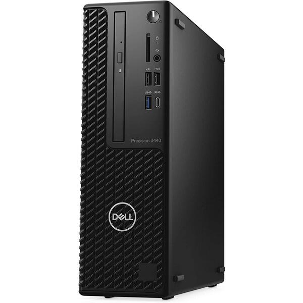 Sistem Brand Dell Precision 3440 SFF, Intel Xeon W-1250, 16GB RAM, 512GB SSD, nVidia Quadro P1000 4GB, Windows 10 Pro, Negru