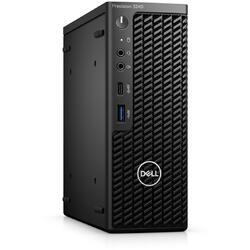 Sistem Brand Dell Precision 3240 CFF, Intel Core i7-10700, 16GB RAM, 512GB SSD, nVidia Quadro P1000 4GB, Windows 11 Pro, Negru