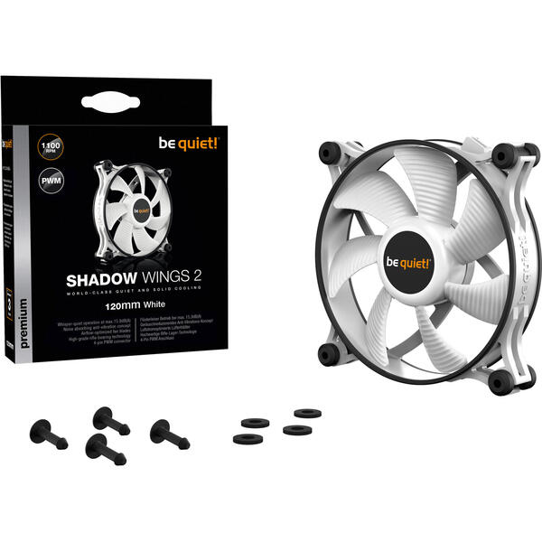 Ventilator PC be quiet! SHADOW WINGS 2 120mm PWM White