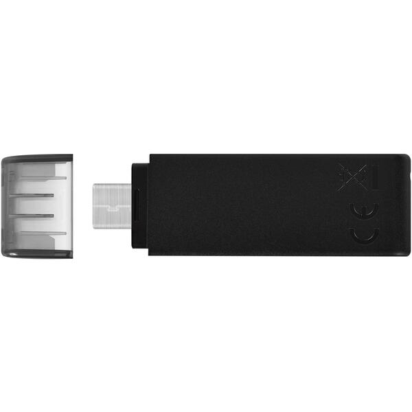 Memorie USB Kingston DataTraveler 70 64GB USB 3.2 Type-C Black