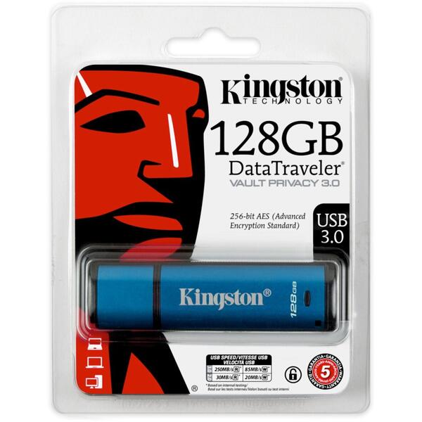 Memorie USB Kingston DataTraveler Vault Privacy 3.0 128GB USB 3.0