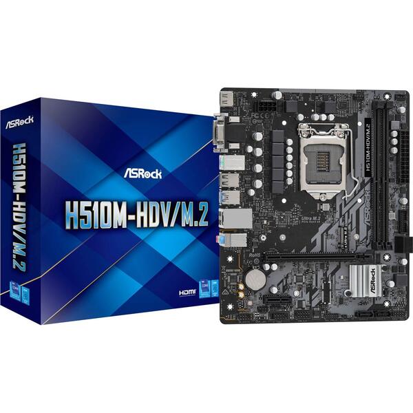 Placa de baza ASRock H510M-HDV/M.2 Socket 1200