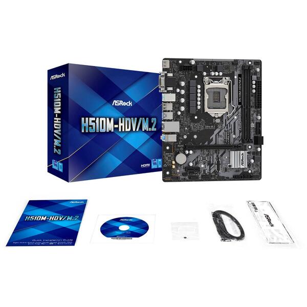 Placa de baza ASRock H510M-HDV/M.2 Socket 1200