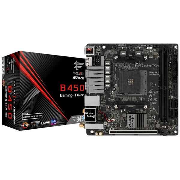 Placa de baza ASRock Fatal1ty B450 Gaming-ITX/ac Socket AM4