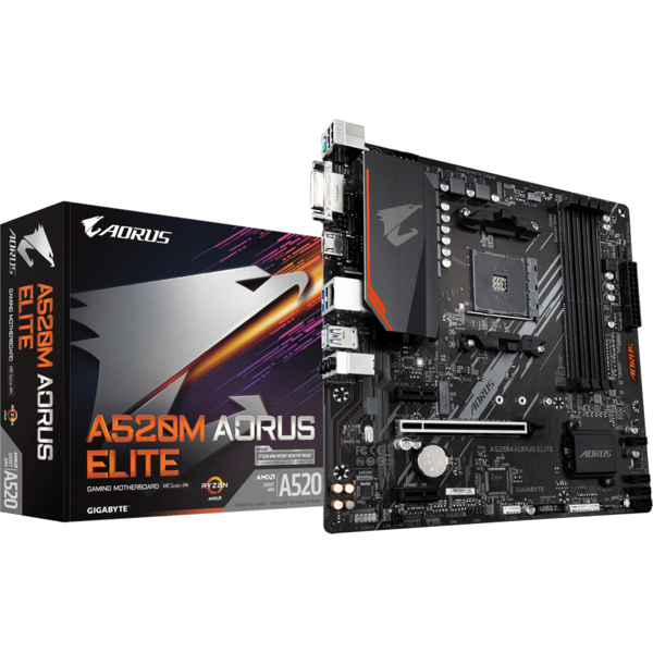 Placa de baza Gigabyte A520M AORUS ELITE Socket AM4