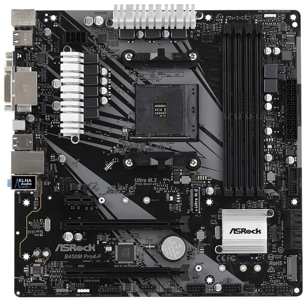 Placa de baza ASRock B450M PRO4-F Socket AM4