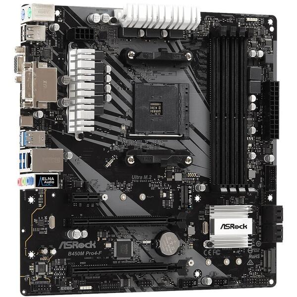 Placa de baza ASRock B450M PRO4-F Socket AM4