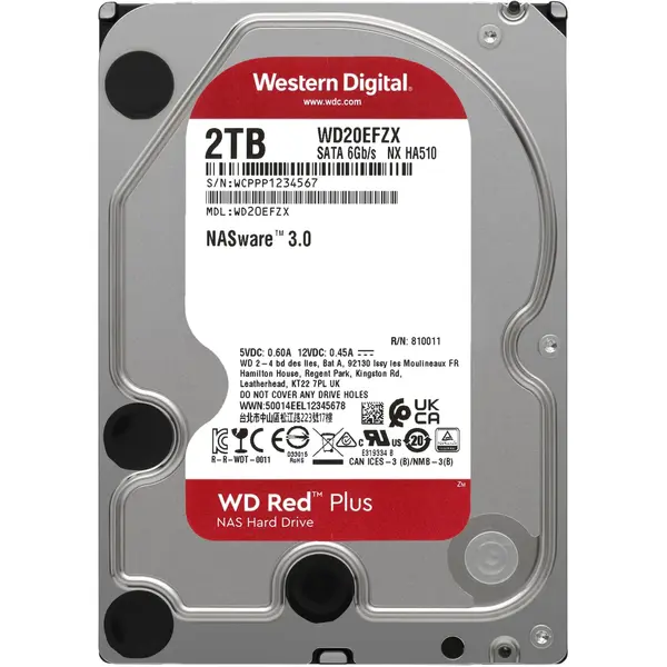 Hard Disk WD Red Plus 2TB SATA 3 5400RPM 128MB