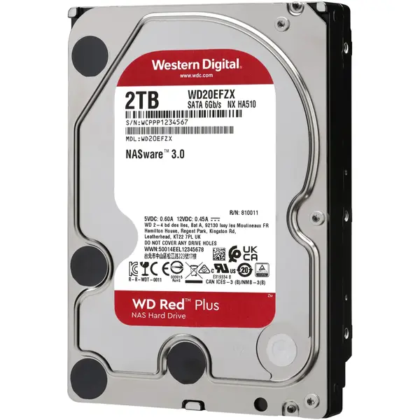 Hard Disk WD Red Plus 2TB SATA 3 5400RPM 128MB