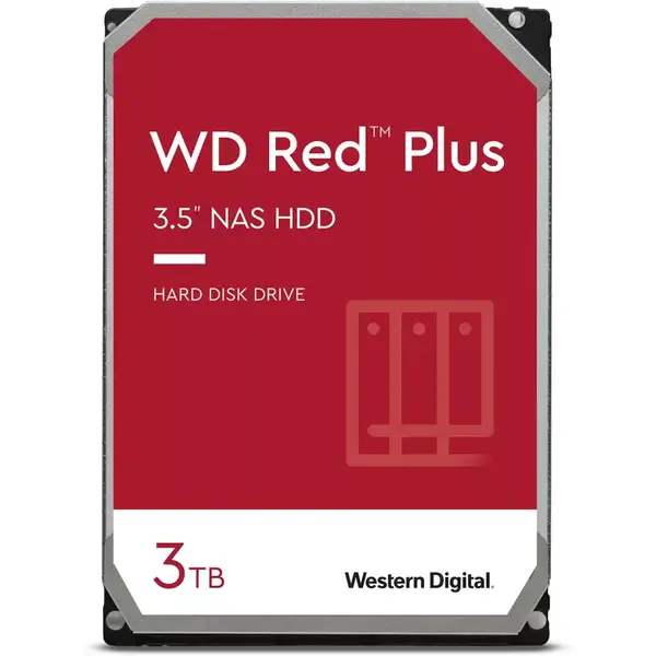 Hard Disk WD Red Plus 3TB SATA 3 5400RPM 128MB