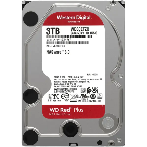 Hard Disk WD Red Plus 3TB SATA 3 5400RPM 128MB