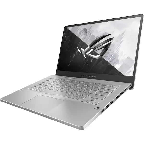 Laptop Gaming Asus ROG Zephyrus G14 GA401IU, 14 inch FHD 120Hz, AMD Ryzen 9 4900HS, 16GB DDR4, 512GB SSD, GeForce GTX 1660 Ti 6GB, Win 10 Home, White AniMe Matrix