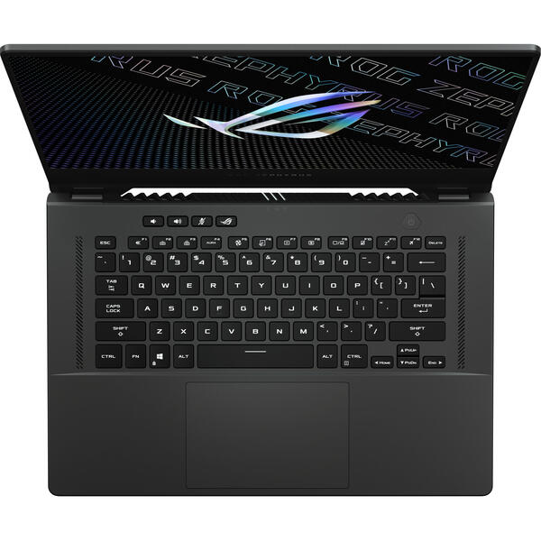 Laptop Gaming Asus ROG Zephyrus G15 GA503QS, 15.6 inch FHD 144Hz, AMD Ryzen 7 5800HS, 16GB DDR4, 512GB SSD, GeForce RTX 3080 8GB, Win 10 Home, Eclipse Gray