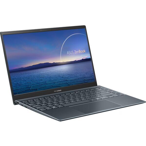 Ultrabook Asus ZenBook 14 UX425EA, 14 inch FHD, Intel Core i7-1165G7, 16GB DDR4X, 512GB SSD, Intel Iris Xe, Pine Grey