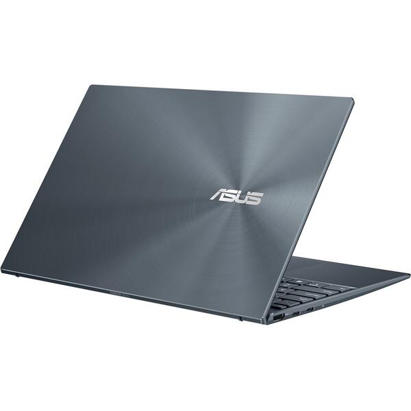 Laptop Asus ZenBook 14 UX425EA, 14 inch FHD, Intel Core i7-1165G7, 16GB DDR4X, 512GB SSD, Intel Iris Xe, Win 11 Home, Pine Grey
