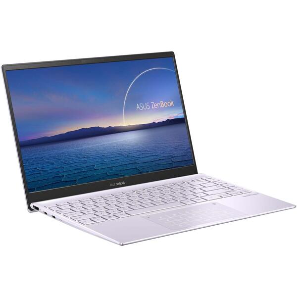 Ultrabook Asus ZenBook 14 UX425EA, 14 inch FHD, Intel Core i5-1135G7, 8GB DDR4X, 512GB SSD, Intel Iris Xe, Windows 10 Home, Lilac Mist