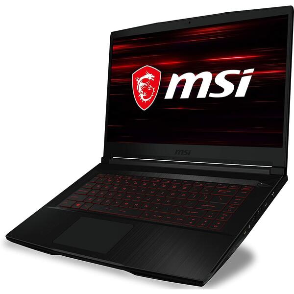 Laptop Gaming MSI GF63 Thin 10SCSR, 15.6 inch FHD 144Hz, Intel Core i5-10300H, 8GB DDR4, 512GB SSD, GeForce GTX 1650 Ti 4GB, Black