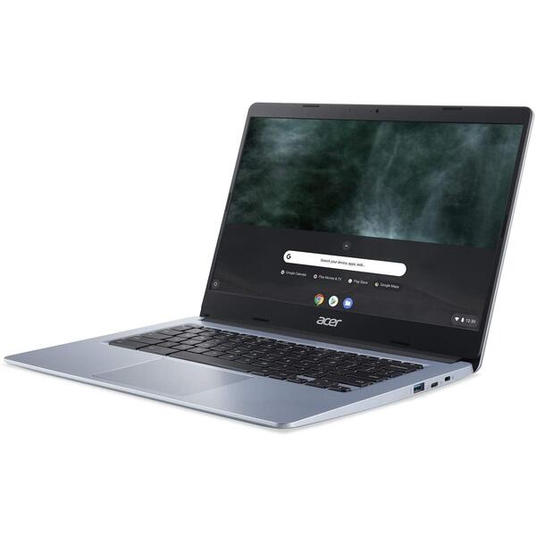 Laptop Acer Chromebook 314 CB314-1H, 14 inch FHD, Intel Pentium Silver N5030, 8GB DDR4, 64GB eMMC, Intel UHD 605, Chrome OS, Silver