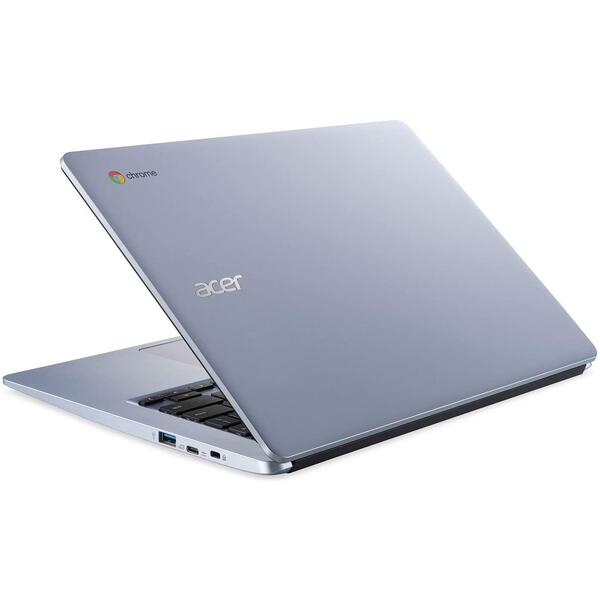 Laptop Acer Chromebook 314 CB314-1H, 14 inch HD, Intel Celeron N4120, 4GB DDR4, 64GB eMMC, Intel UHD 600, Chrome OS, Silver