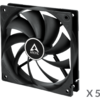 Ventilator PC Arctic F12, 120mm Black, pachet 5 bucati