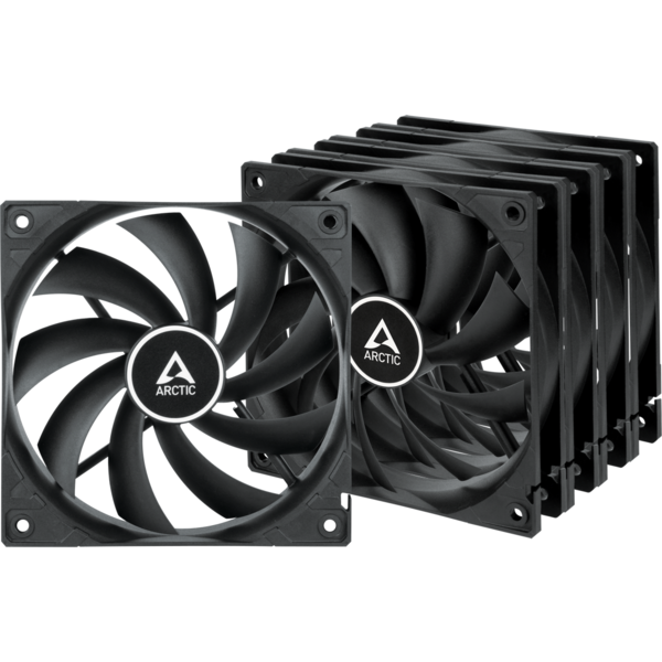 Ventilator PC Arctic F12, 120mm Black, pachet 5 bucati