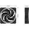 Ventilator PC Arctic BioniX P120 A-RGB, pachet 3 buc + Controller, Black