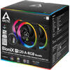 Ventilator PC Arctic BioniX P120 A-RGB, pachet 3 buc + Controller, Black