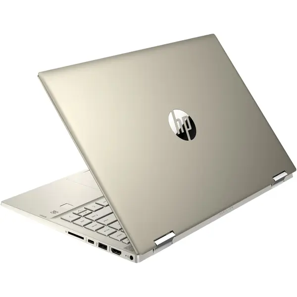 Laptop 2 in 1 HP Pavilion x360 14-dw0057na, 14 inch FHD IPS Touch, Intel Core i7-1065G7, 16GB DDR4, 512GB SSD, Intel Iris Plus, Win 10 Home, Gold
