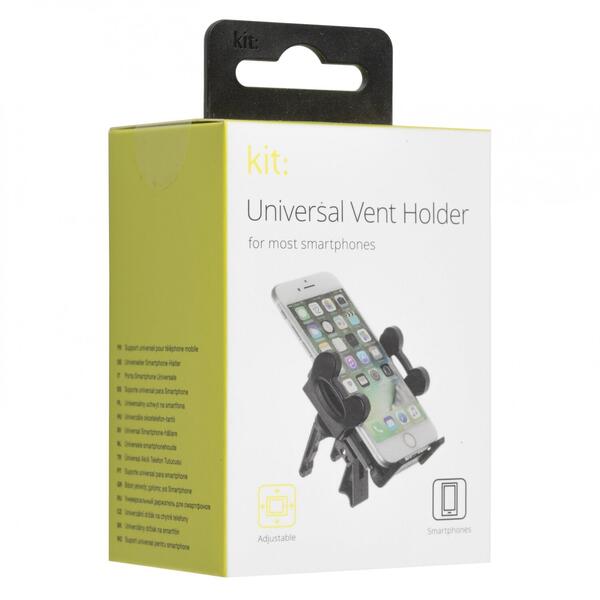 Kit Suport auto telefon universal, prindere de bord, Negru