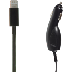 Incarcator auto Kit Apple Lightning, cablu incarcare fix, Negru