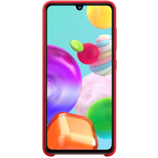 Samsung Capac protectie spate Silicone Cover Rosu pentru Galaxy A41