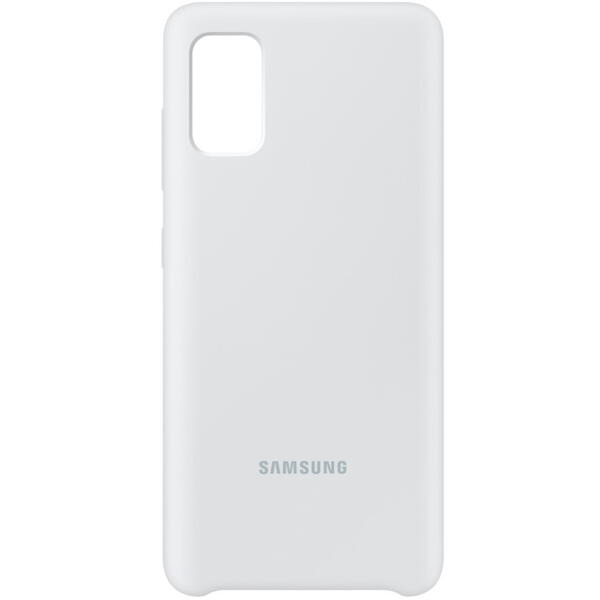 Samsung Capac protectie spate Silicone Cover Alb pentru Galaxy A41