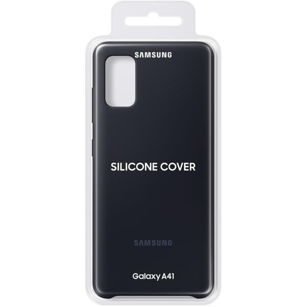 Samsung Capac protectie spate Silicone Cover Negru pentru Galaxy A41