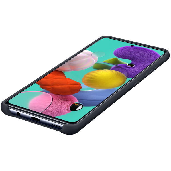 Samsung Capac protectie spate Silicone Cover Negru pentru Galaxy A51