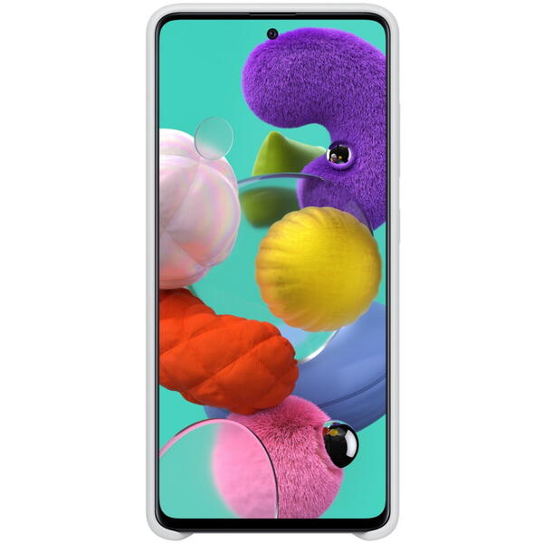 Samsung Capac protectie spate Silicone Cover Alb pentru Galaxy A51