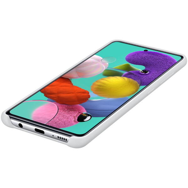 Samsung Capac protectie spate Silicone Cover Alb pentru Galaxy A51