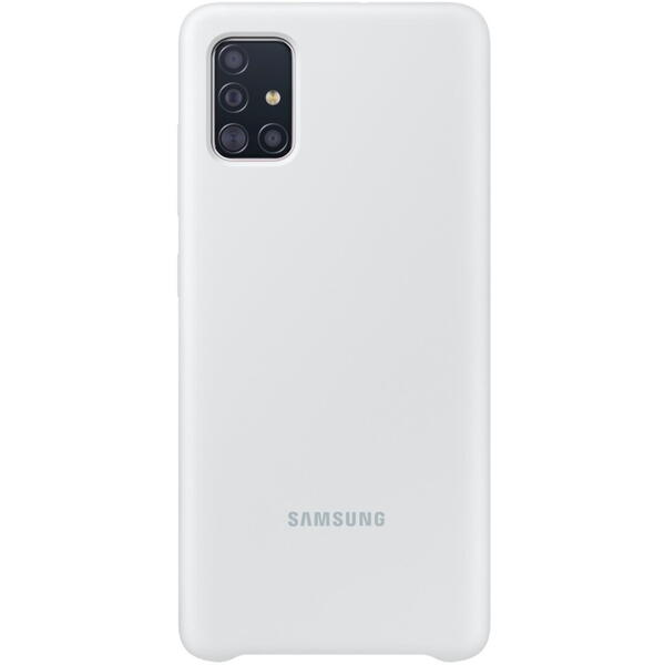 Samsung Capac protectie spate Silicone Cover Alb pentru Galaxy A51