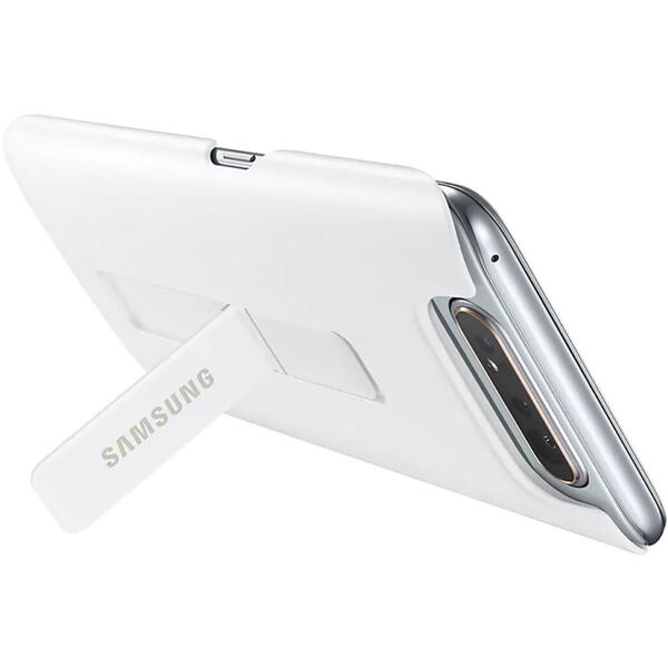 Samsung Capac protectie spate Protective Standing Alb pentru Galaxy A80