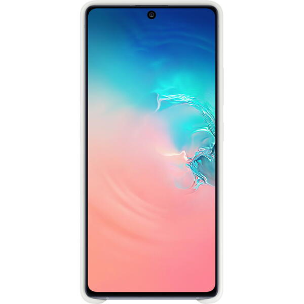 Samsung Capac protectie spate Silicone Cover Alb pentru Galaxy S10 Lite