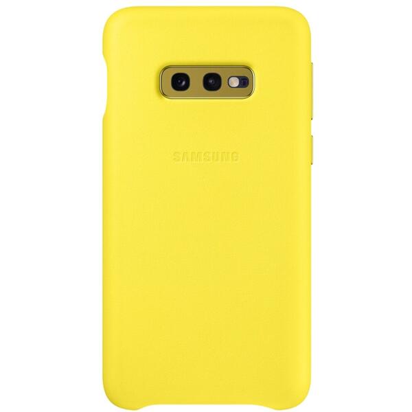 Samsung Capac protectie spate Leather Cover Galben pentru Galaxy S10e