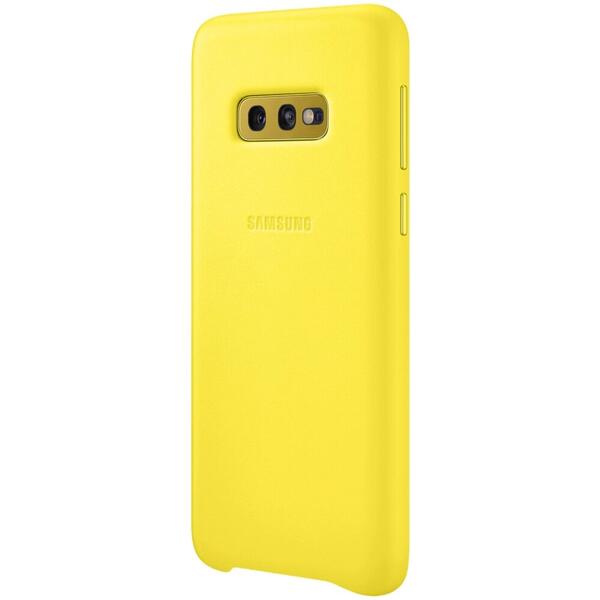 Samsung Capac protectie spate Leather Cover Galben pentru Galaxy S10e