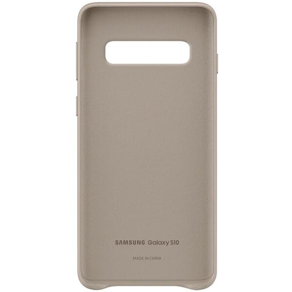 Samsung Capac protectie spate Leather Cover Gri pentru Galaxy S10