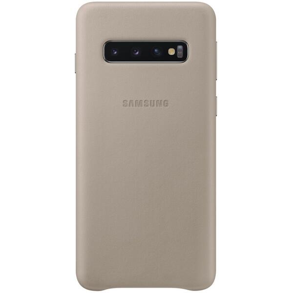 Samsung Capac protectie spate Leather Cover Gri pentru Galaxy S10