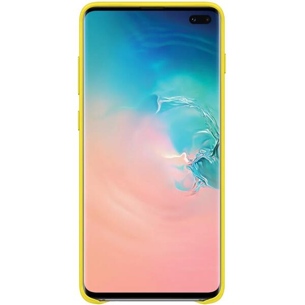 Samsung Capac protectie spate Leather Cover Galben pentru Galaxy S10 Plus