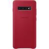 Samsung Capac protectie spate Leather Cover Rosu pentru Galaxy S10 Plus